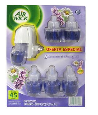 AROMATIZANTE AIR WICK ELECTRICO 1 APARATO + 6 