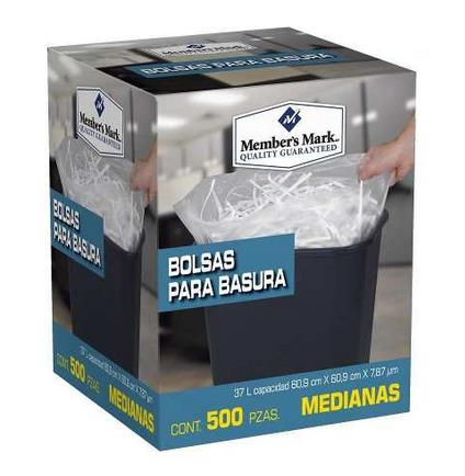 BOLSA BASURA 37 ltros. MEMBERS MARK CAJA CON 500 