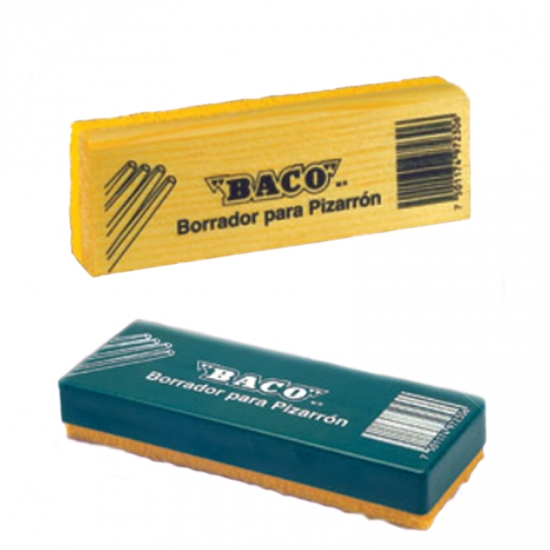 BORRADOR BACO FIELTRO NEGRO MANGO MADERA 
