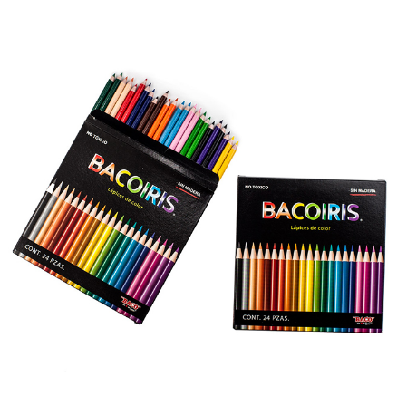 COLORES BACO IRIS C/24 SIN MADERA