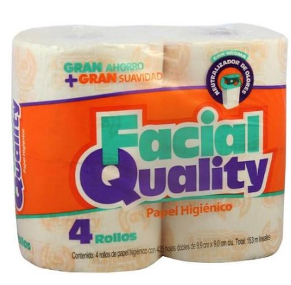 PAPEL HIGIENICO FACIAL QUALITY ROLLO 400 HOJAS DOBLES